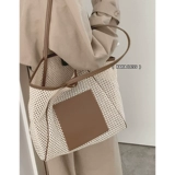 Вместительная и большая соломенная сумка через плечо, летняя плетеная универсальная сумка на одно плечо, коллекция 2023