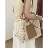 Вместительная и большая соломенная сумка через плечо, летняя плетеная универсальная сумка на одно плечо, коллекция 2023