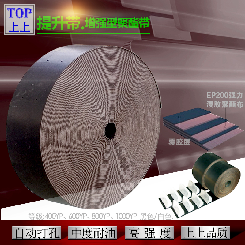 New product Upper Bucket Bucket Belt lifter Enhanced polyester EP Rubber Resistant PVC Whole Core Delivery Lifting Strap