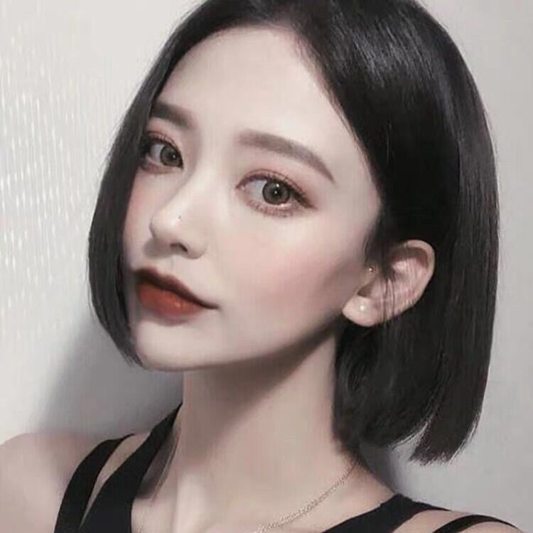 Short hair, no bangs, side, short hair, female face, big face, suitable hairstyle, round face, shawl, short