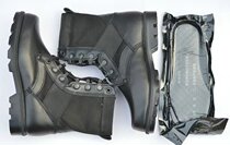 Male and female black square head lacing head layer cow leather high help abrasion resistant high cylinder spring and autumn cow leather combat technique for training ground war boots