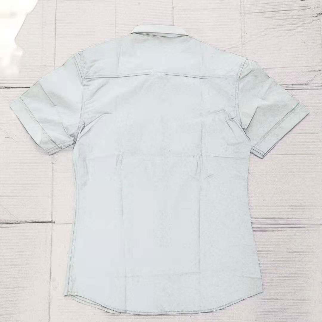 Short-sleeved summer tops sweat-absorbing quick-drying clothes often slim casual business outer shirts shirts green T-shirts overalls