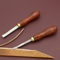 Edge Sharpeners Sandalwood Handle Stainless scalp Leather Sharpened Knife 2 4 6 8mm wide Shovel Knife Diy Leather Tool