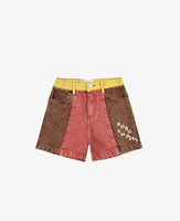 Красные джинсовые шорты