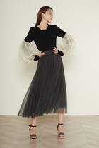 Summer autumn new Artemisia piece Xian Beauty JIN Mouth Yarn 32 Parquet Color High Waist A Character Umbrella Skirt With high yarn dress female half-body dress