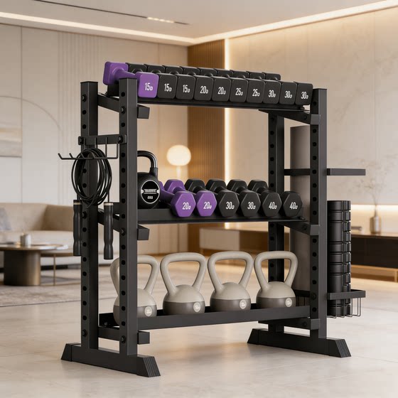 Dumbbell Barbell Rack Storage Rack Kettlebell Rack Home Use Personal Training Adjustable Multifunctional Fitness Equipment Storage Rack