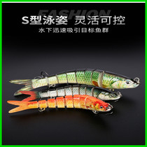 Nine-section loach multi-section Luya bait Luya bait Universal bait Beginner freshwater full set of rivers black fish mouth