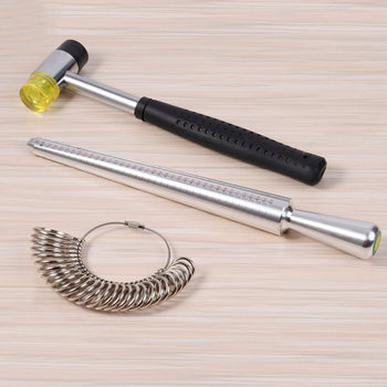Us size stick, us size circle four-size stick, ring measuring stick, alloy ring ring stick, finger size measuring tool