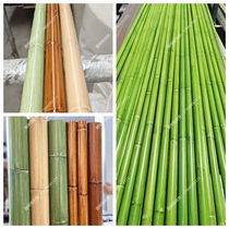 Stainless steel pipe simulation slub pipe wood grain pipe outdoor landscape fence garden project fence fence yellow bamboo joint