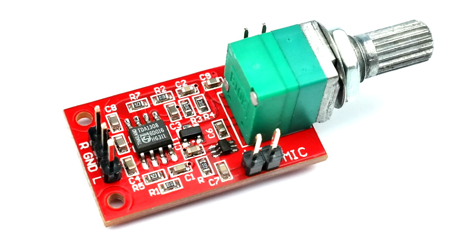 MAX9812 Electret Microphone Amplifier Board TDA1308 Headphone amplifier with volume adjustment potentiometer