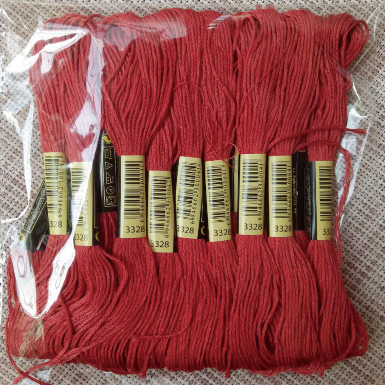 Cross stitch embroidery line 3328 line number 20 branches 8 m Embroidered Embroidered Wiring Rewire 6 Strands Insole Line