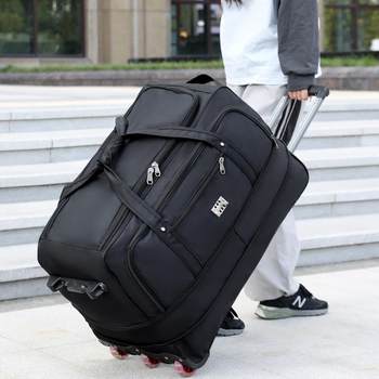Large-Capacity Luggage Bag for Work and Moving, Trolley Bag for Male and Female Students Living on Campus, Quilt Travel Bag, Portable and Expandable