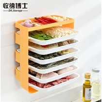 dr.storage wall-mounted storage rack side dishes disk laptop bei cai disk free punch rectangular kitchen huo guo pan artifact
