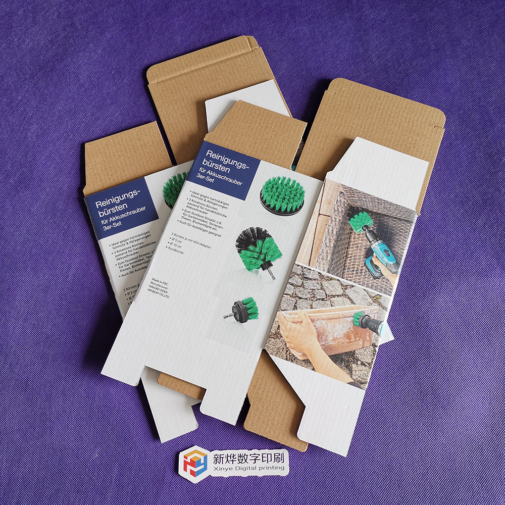 High quality color box proofing digital storage box carton paper card color card sample making single E corrugated same day shipment