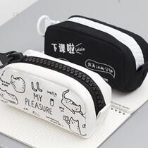 Pen bag 2021 new popular Japanese cute girl ins niche high-value simple student canvas stationery bag