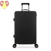 Luggage female Small can be on the plane male 20 inch black leather good-looking lock orange schoolbag increased drag tide BAO WEN