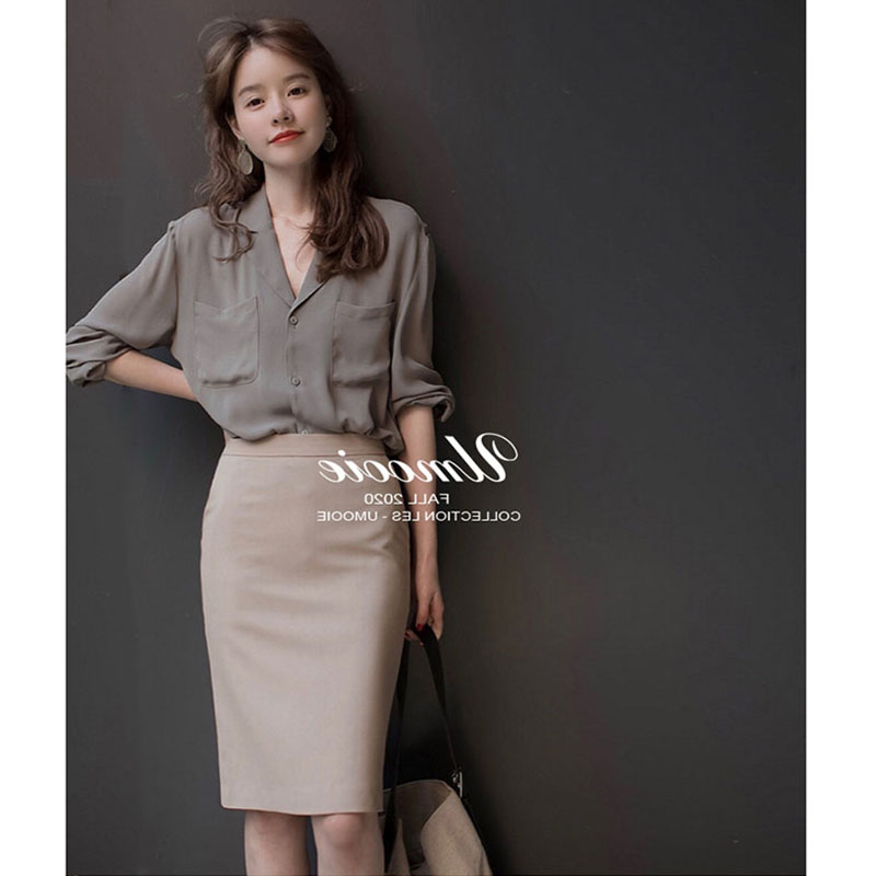 2022 Chic Early Autumn Nets Red Fashion Superior Ol Commute Women's Dress Light Cooked Ethos Vocational Law Style Shirts