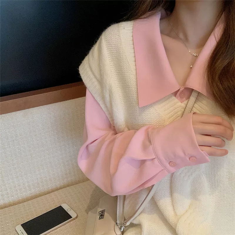 Осенняя модная рубашка, комплект, интернет-знаменитость, стиль Chanel, яркий броский стиль