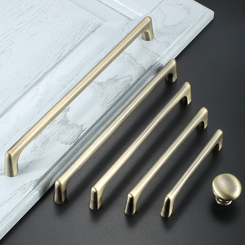 Light luxury lengthened wardrobe door handle modern minimalist clothes overall cabinet door handle drawer cabinet door handle green bronze