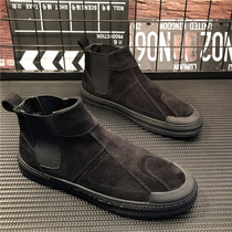 Fast Hand Men Shoes Autumn Winter New Fashion Trends 100 Hitch Board Shoes Tide Mens Foot Pedal Personality Genuine Leather Anti-Suede Casual Shoes