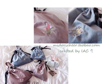 2 underwear cosmetics velvet storage bags “Hyacinth peony  =IAC independent homemade