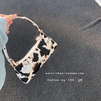 Original you green carefully prepared cow armpit baguette bag handbag=IAC independent design homemade