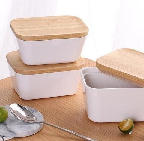 Cream Containing Boxed Melamine Cutlery Commercial Creative Foreign Trade European and American Japanese Department Kitchen With Lid Storage Box Sealed Case