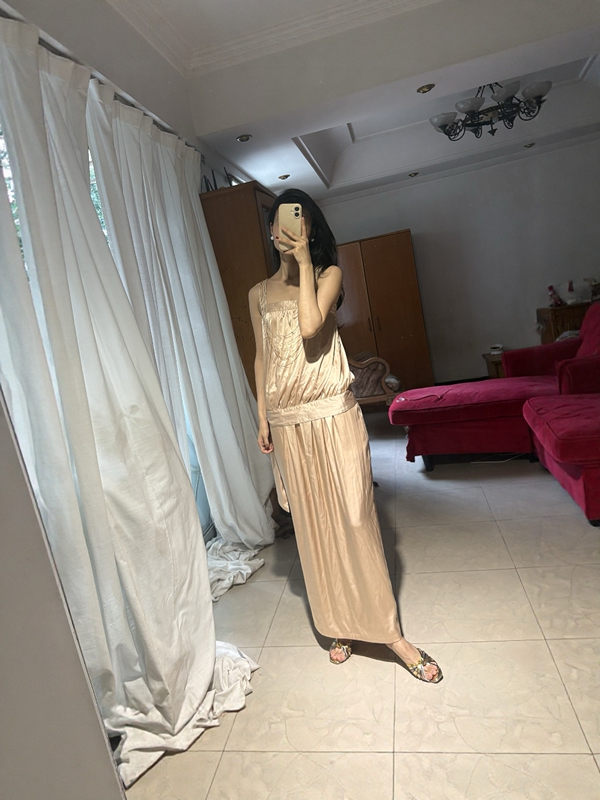 Gatsby Suit Zimi 1920S Champagne Pink Handmade Beading Suit Long Skirt Top Skirt