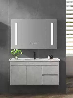 Solid Wood wash basin cabinet combination household small apartment modern simple washbasin basin bathroom cabinet combination