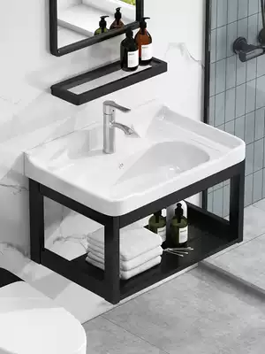 Household wall-mounted wash basin cabinet combination small apartment mini washbasin balcony simple small hand wash table