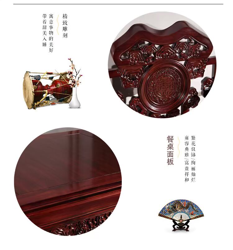 Gỗ hồng mộc châu Phi gỗ gụ Zhongtang đồ nội thất bốn mảnh trường hợp Shentai gỗ rắn cổ Ganoderma lucidum Ghế Taishi Tám bàn bất tử - Bàn / Bàn mẫu bàn ghế sofa gỗ đẹp