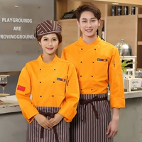 Оранжевый лонгслив, фартук