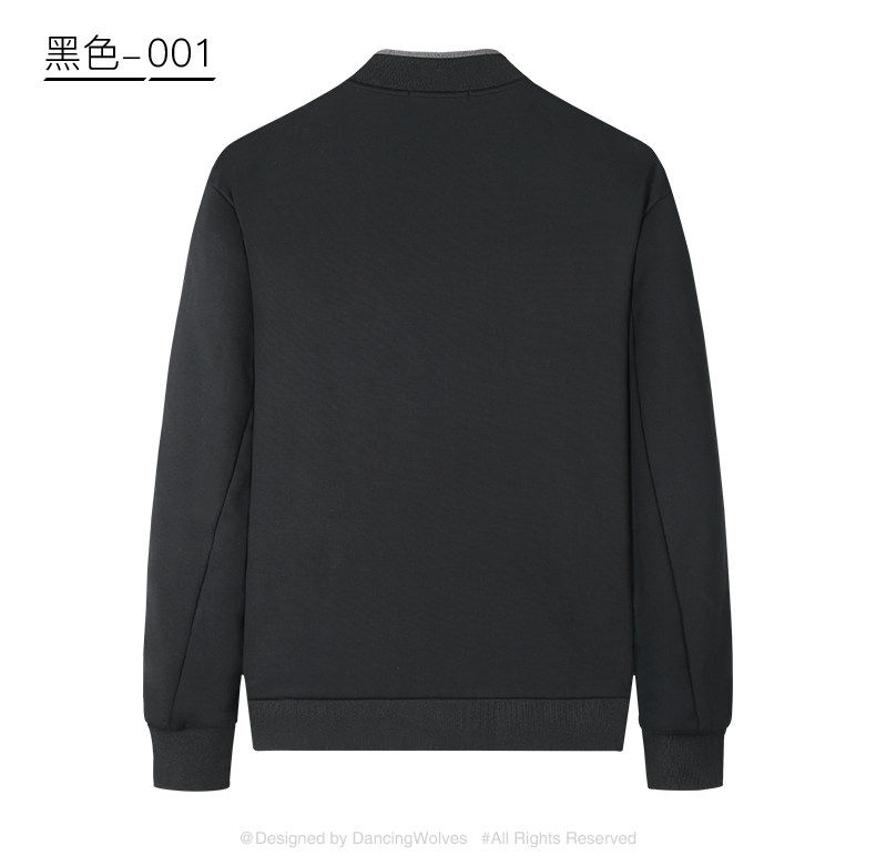 与狼共舞 男士 加绒加厚 棒球服夹克 图2
