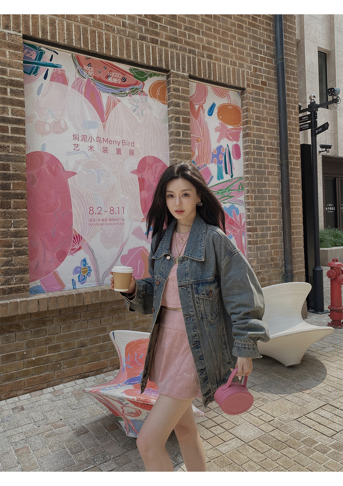 汉服上装 ministudio徐琳「西部单宁」新汉服廓形水洗灰牛仔外套