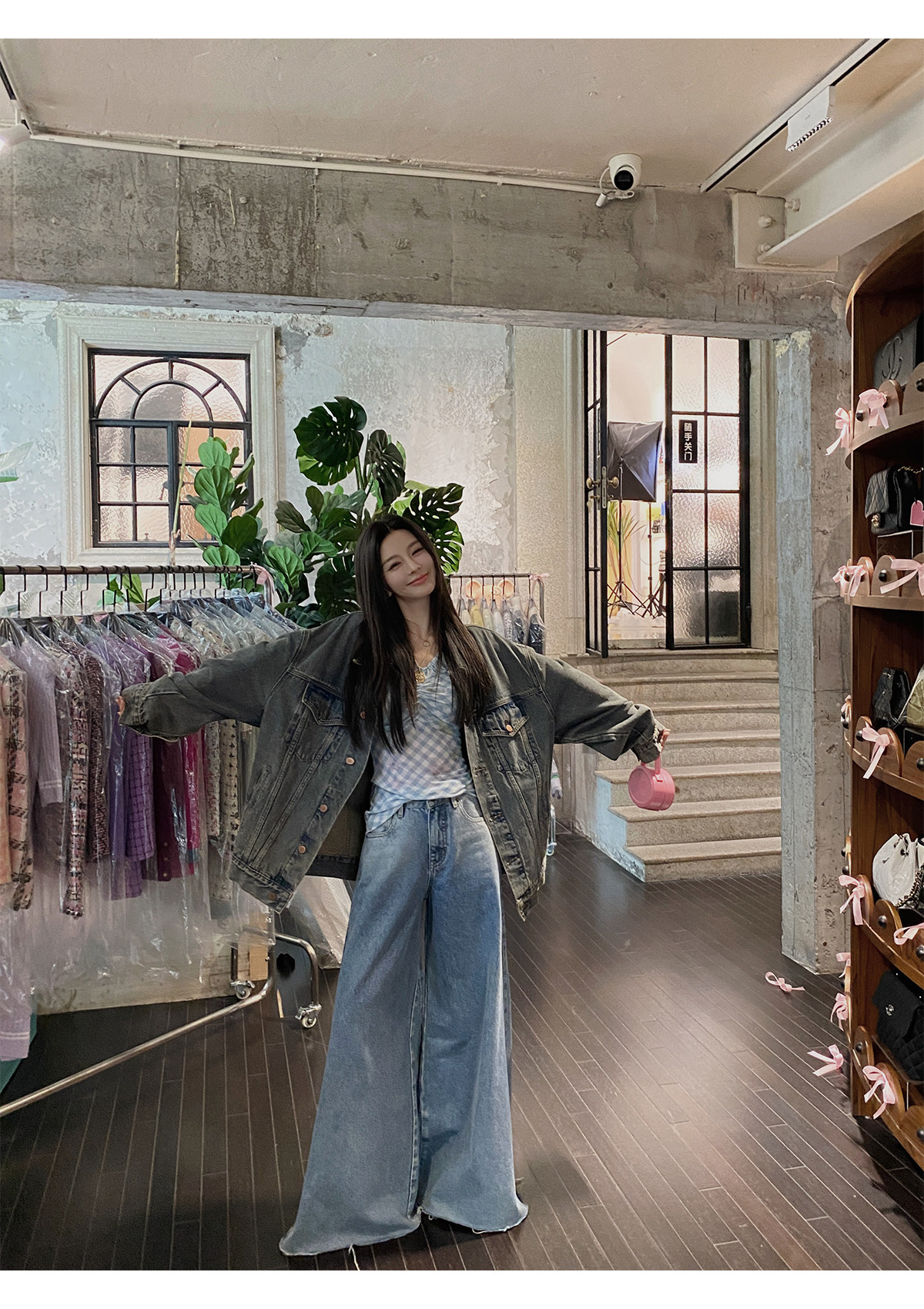 汉服上装 ministudio徐琳「西部单宁」新汉服廓形水洗灰牛仔外套