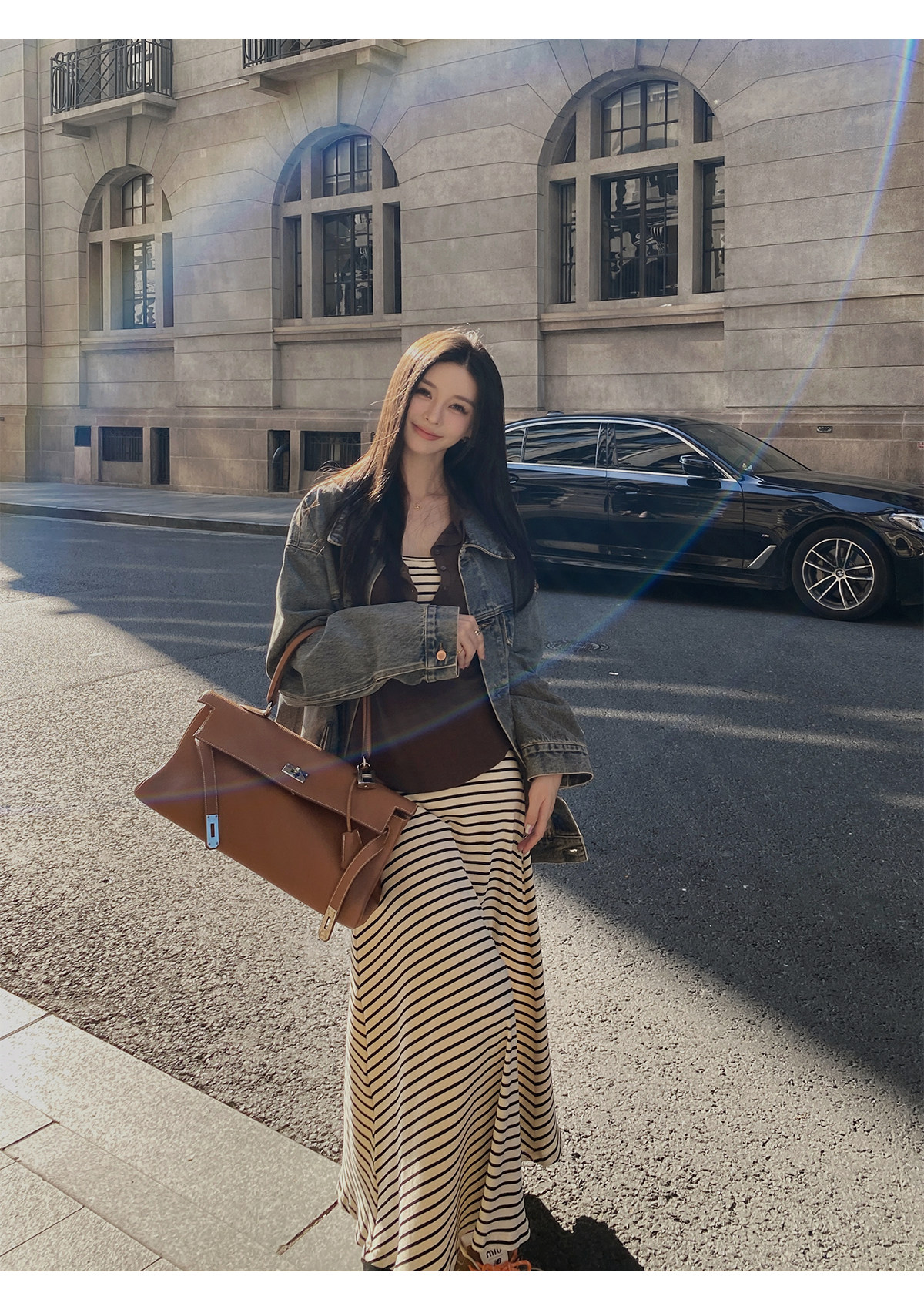 汉服上装 ministudio徐琳「西部单宁」新汉服廓形水洗灰牛仔外套