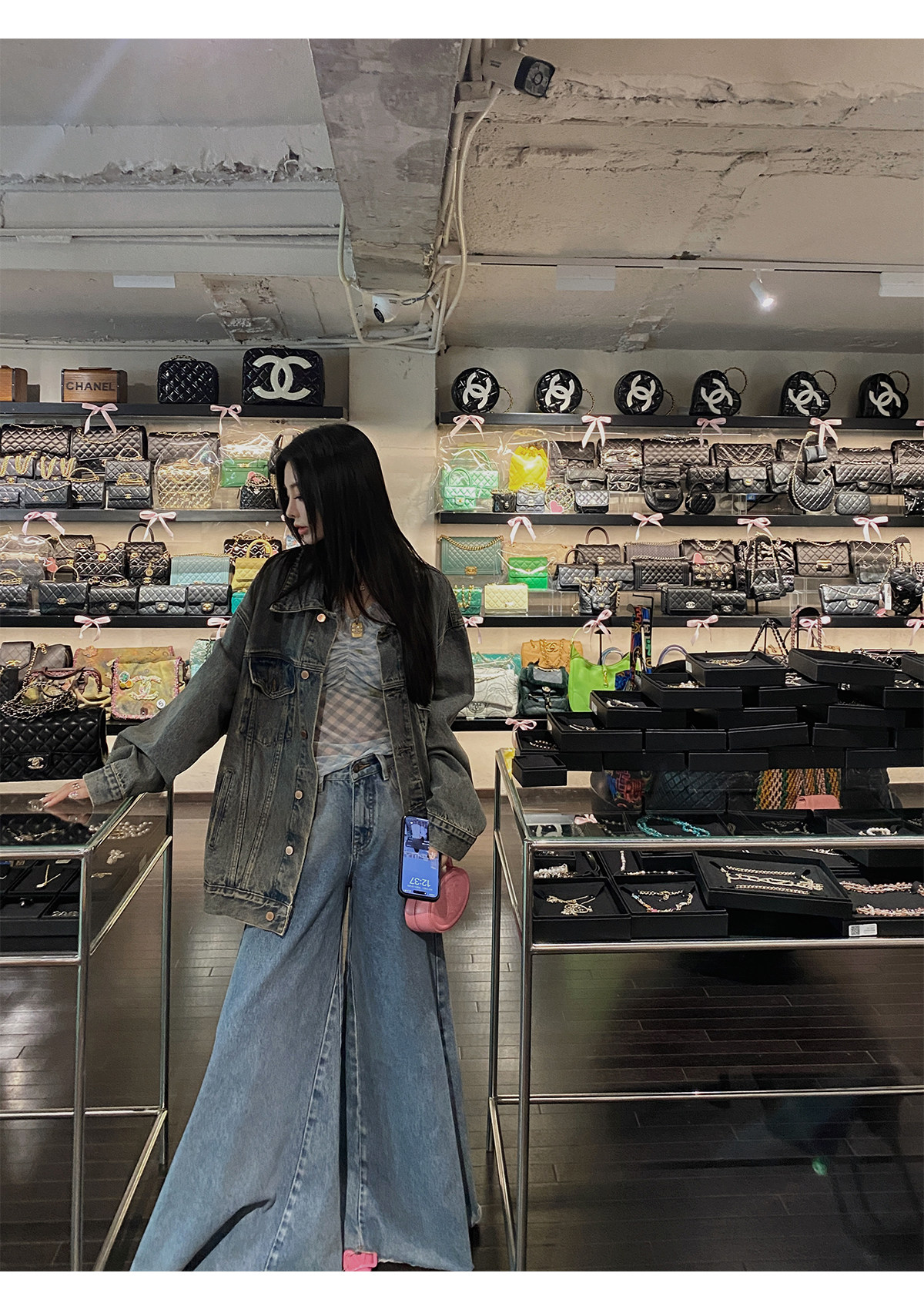 汉服上装 ministudio徐琳「西部单宁」新汉服廓形水洗灰牛仔外套