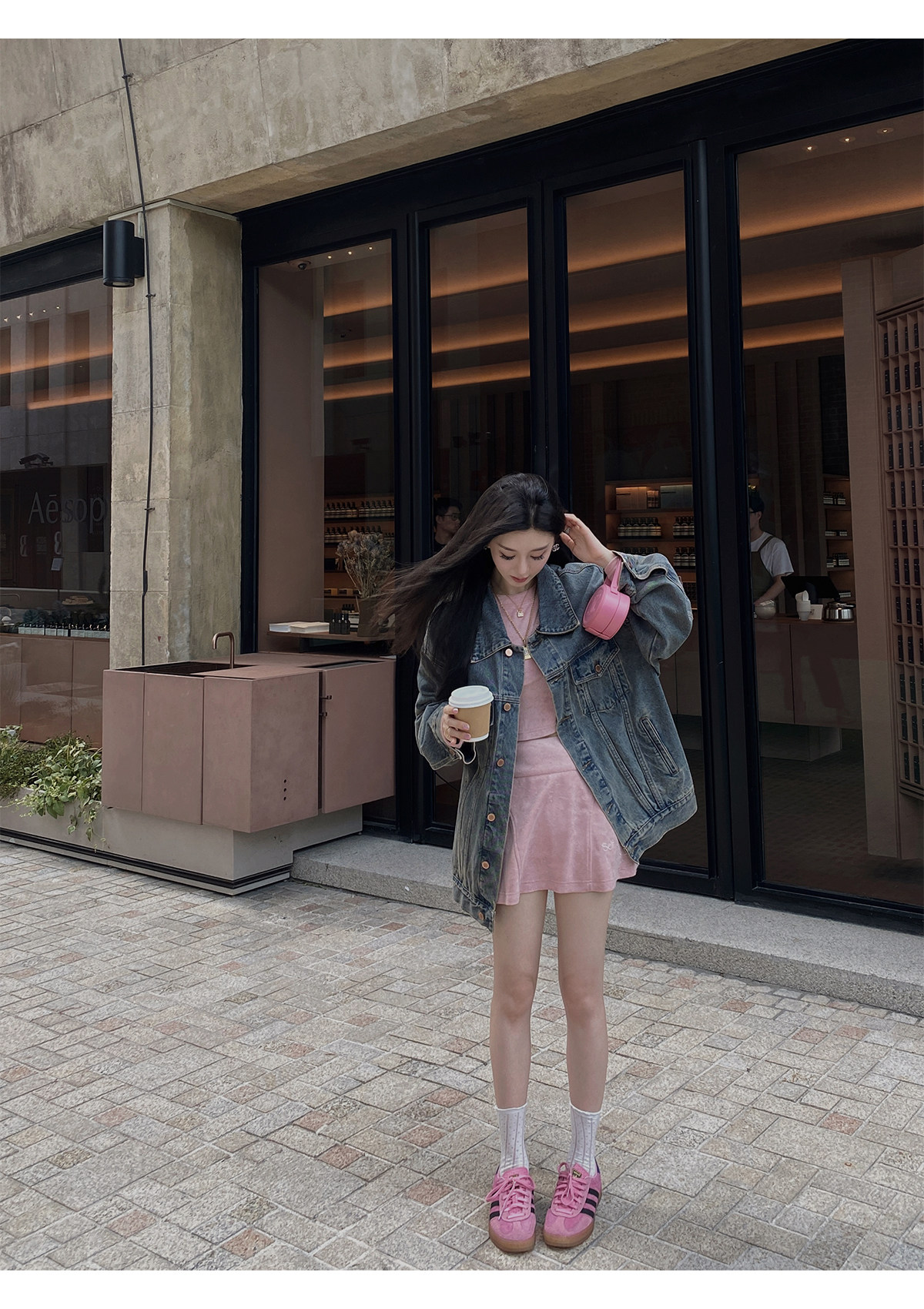 汉服上装 ministudio徐琳「西部单宁」新汉服廓形水洗灰牛仔外套