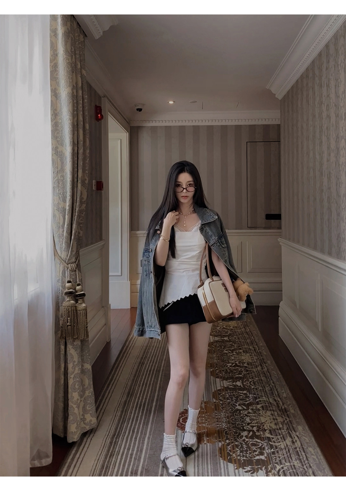 汉服上装 ministudio徐琳「西部单宁」新汉服廓形水洗灰牛仔外套