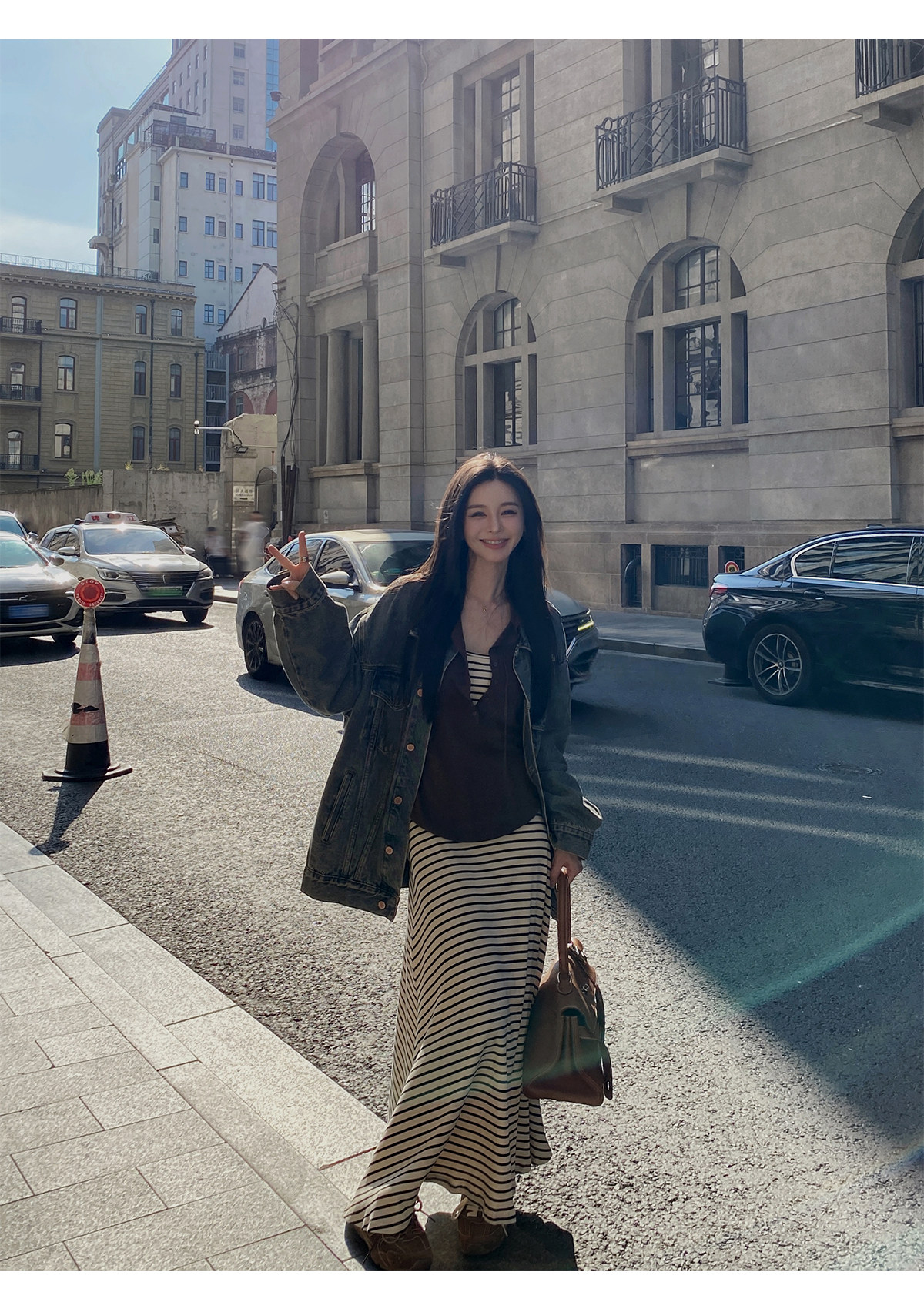 汉服上装 ministudio徐琳「西部单宁」新汉服廓形水洗灰牛仔外套