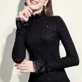 Флисовый демисезонный приятный телу лонгслив, высокий воротник