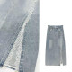 2025 spring new fashion casual straight slim lace versatile denim skirt for women high waist mid-length skirt