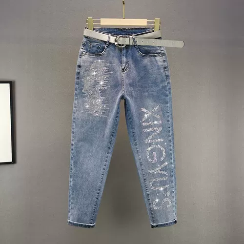 Брендовые синие джинсы, штаны, летняя летняя одежда, высокая талия, свободный крой