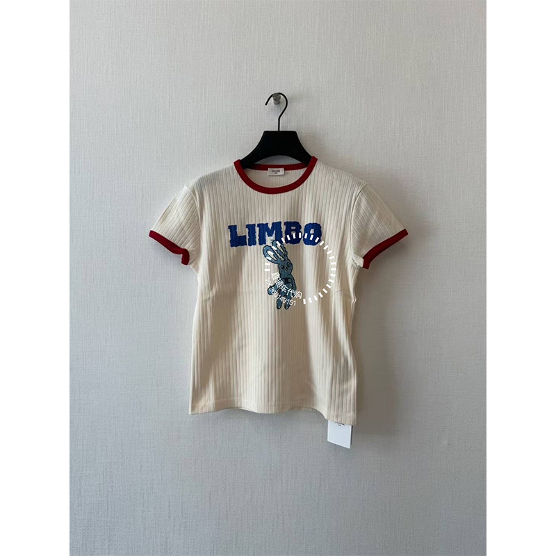 欧洲正品代购Celine/赛琳25早秋新款奶油白Limbo短袖T恤