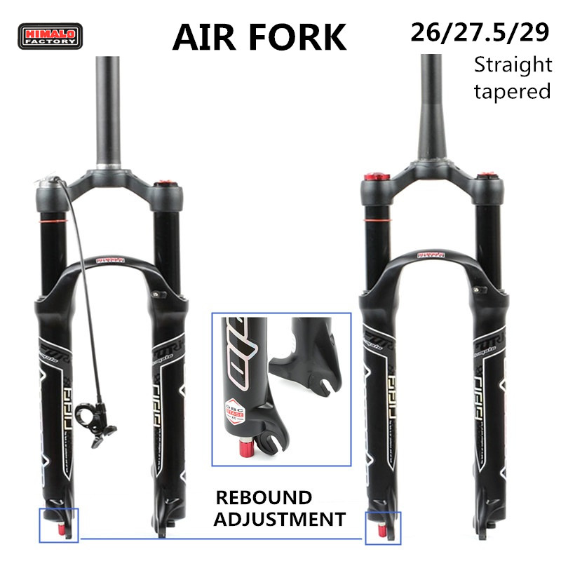 Climbing caravan anti-shock front fork 26 27 5 29 inch damping front fork cross-country air pressure vertebral canal shock front fork straight tube