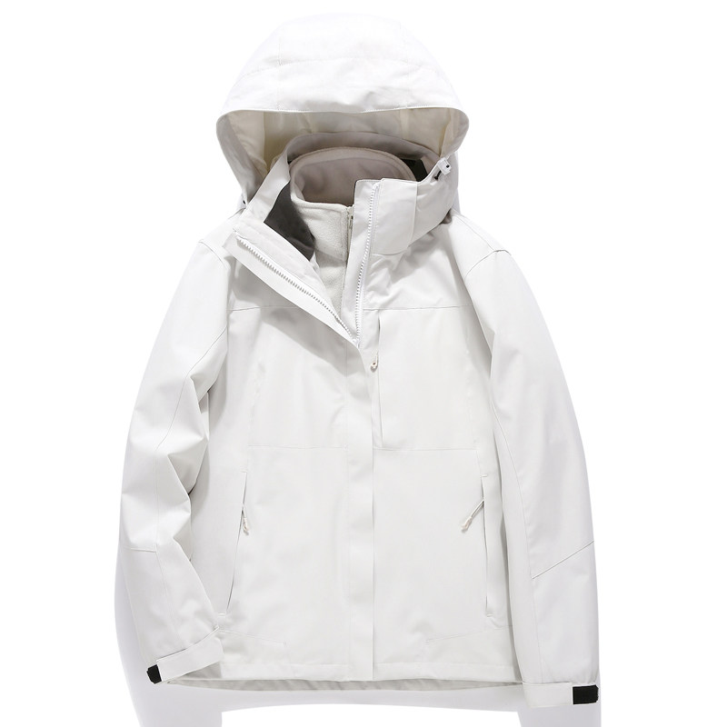 Outdoor submachine clothes men and women in three-in-one detachable windproof and waterproof autumn and winter coats tide cards Tibet tourist ski suit-Taobao