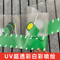 UV ultra-permeable film electrostatic film color white color glass film printing transparent back adhesive car stickers frosted double-sided stickers customized