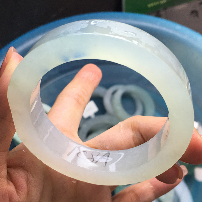 1C8A-10 Jade 54 7 ice jade bracelet jade bracelet without polished coat bracelet jade bracelet