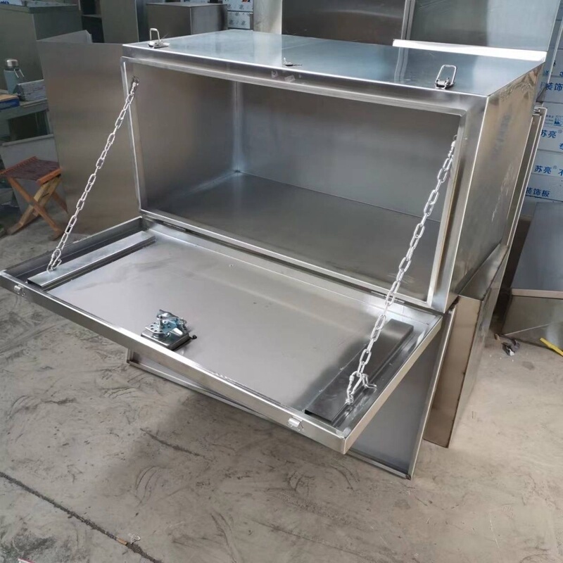 Stainless Steel Tool Box for Trucks, Vehicle-Mounted Tool Box, Semi-Trailer Enlarged Tool Box, Waterproof Fully Welded