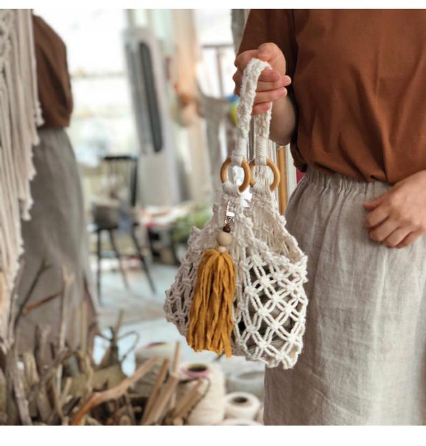 Rỗng vật liệu dệt gói túi túi xách hướng dẫn giao macrame thảm dệt tay ins túi Bắc Âu - Tapestry thảm treo tường anime